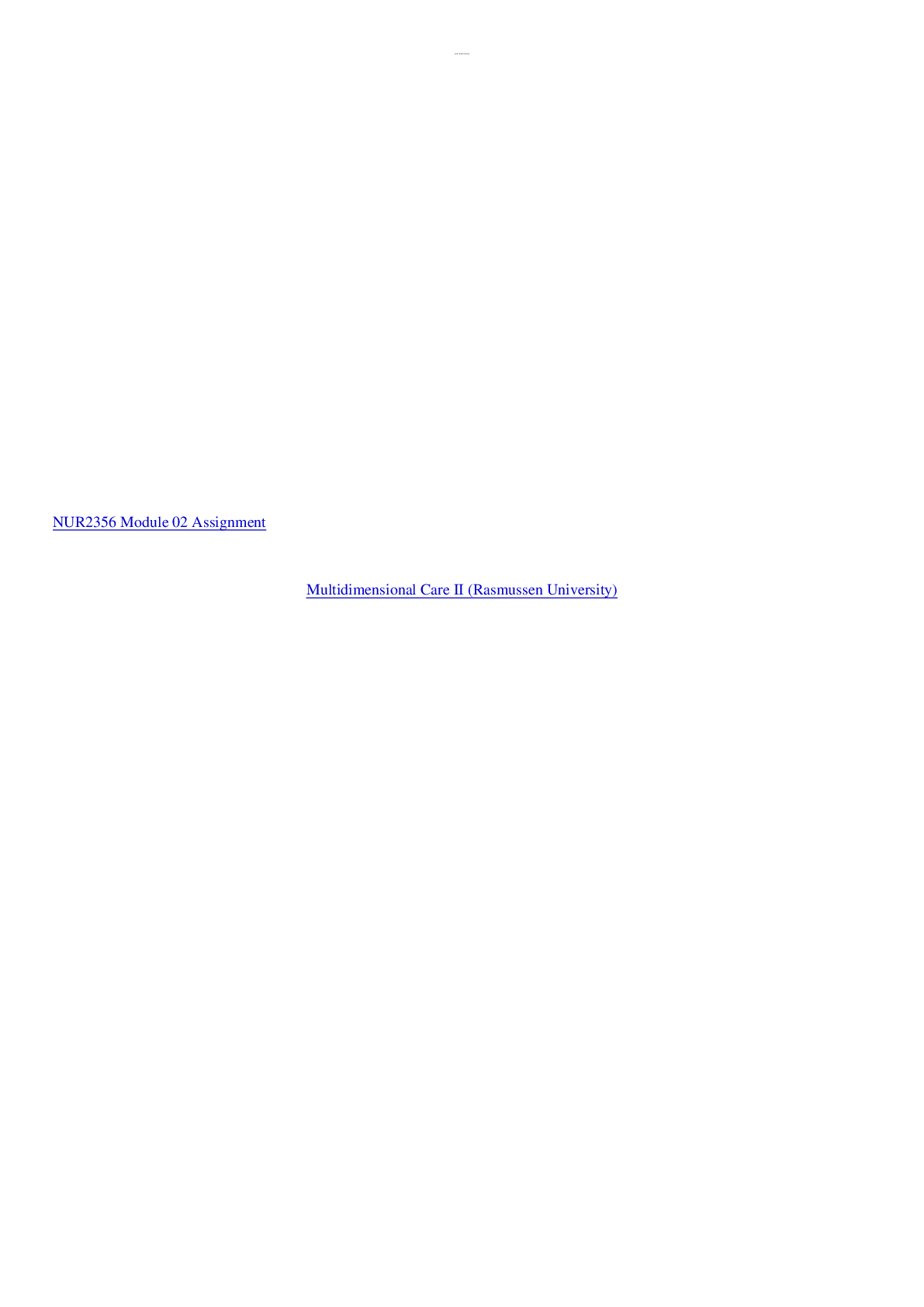 Preview image for NUR 2356 Module 02 Assignment- ATI Video Case Study on Therapeutic Communication